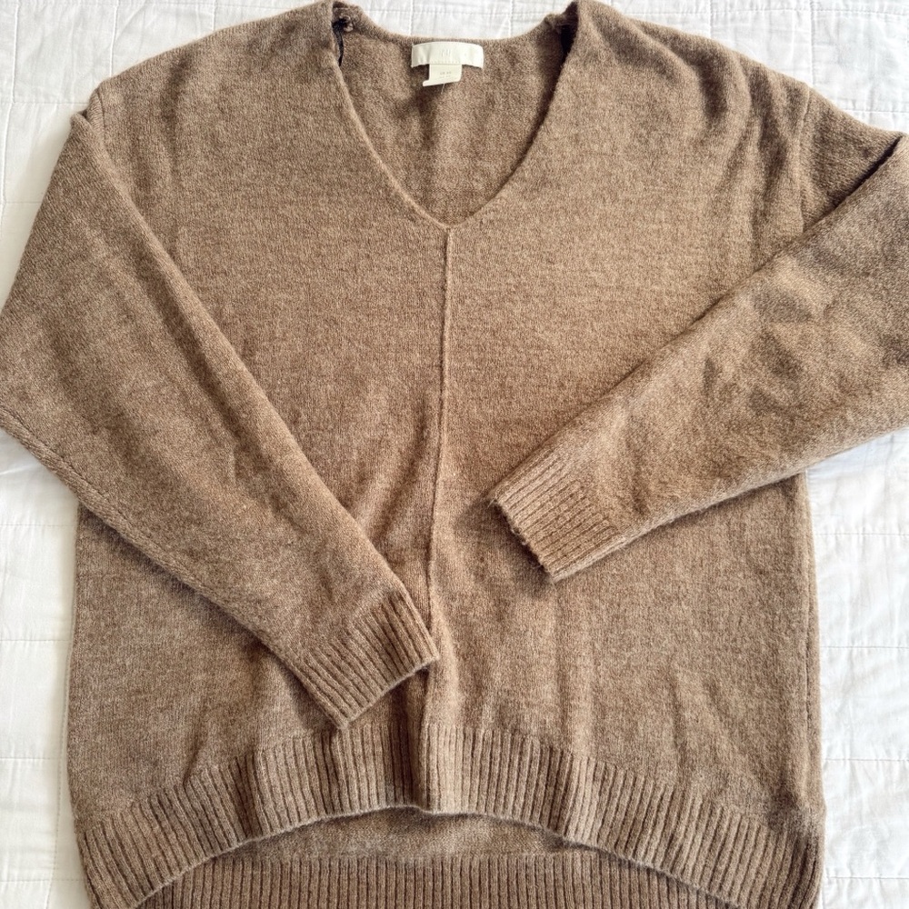 h&m brown oversized sweater